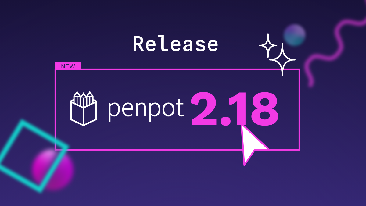 Imagem de lançamento do Penpot 2.18