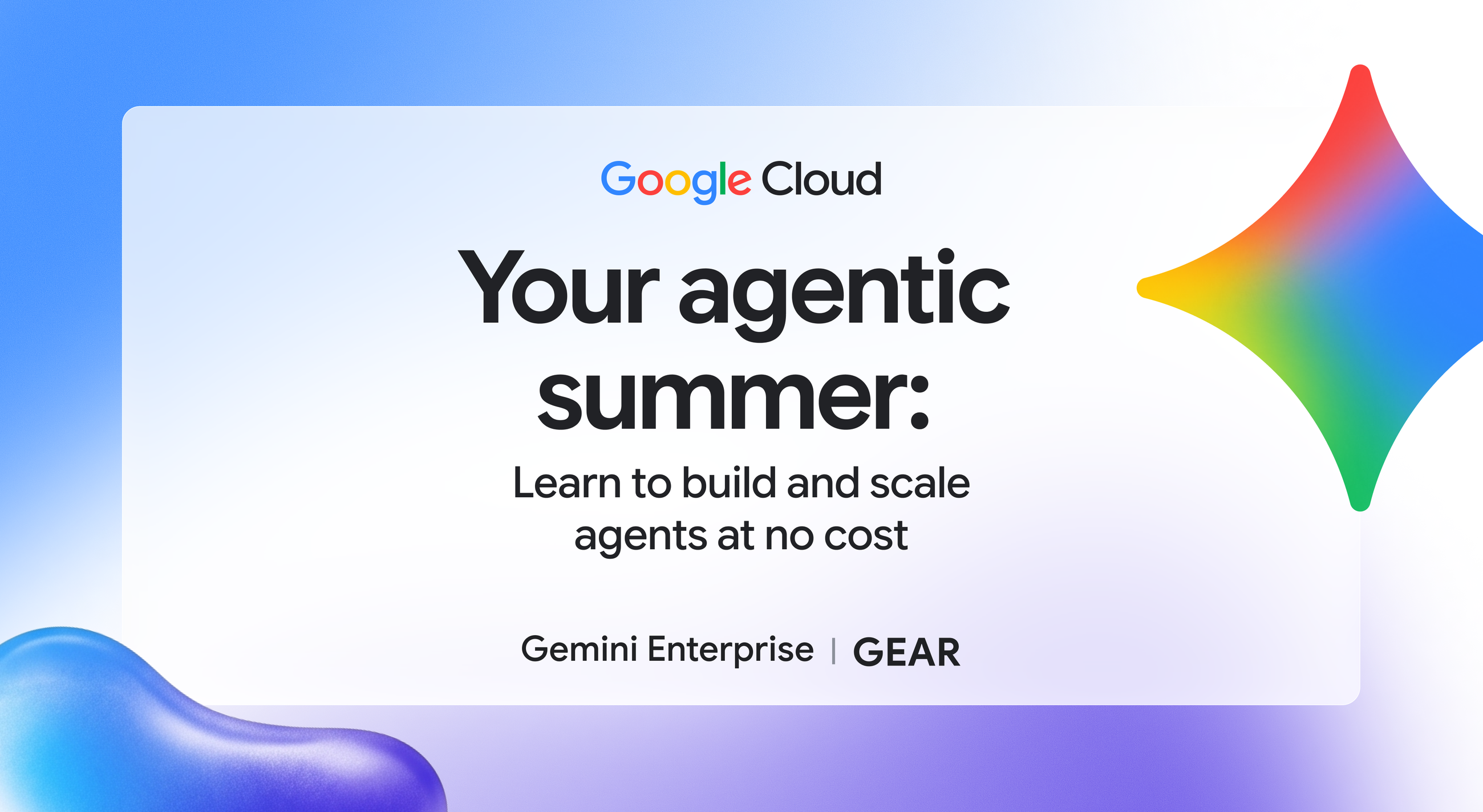 Arte oficial da trilha gratuita do Google Cloud para construir e operar agentes